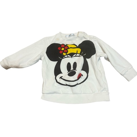 Disney Tokyo Resort Minnie Mouse Graphic Pull Over Sweatshirt 90cm 2T - Picture 1 of 2